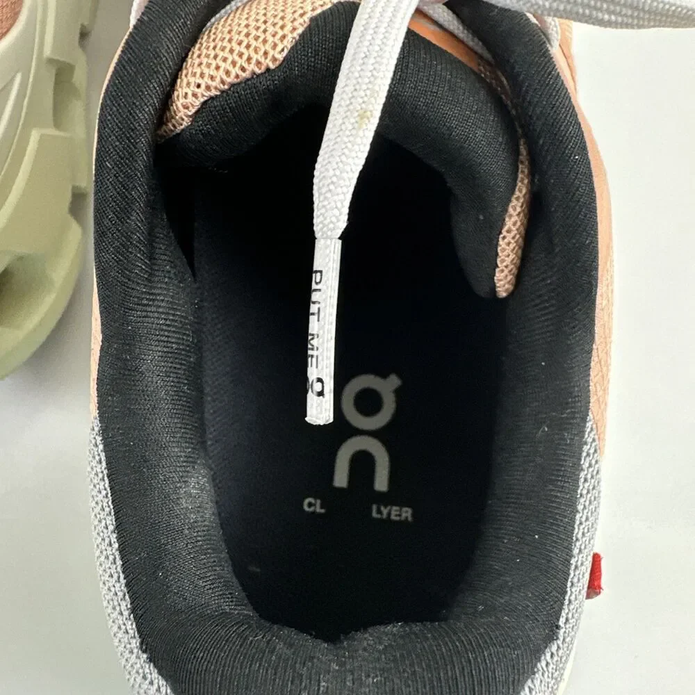 On Running Cloudflyer 4 Sneaker Peach‎ Aloe Swiss Performance Comfort Womens 8.5